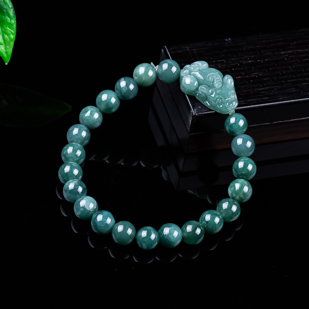 Jewelry & Watches Company - Natural Burmese Jadeite Pixiu Bracelet Vintage