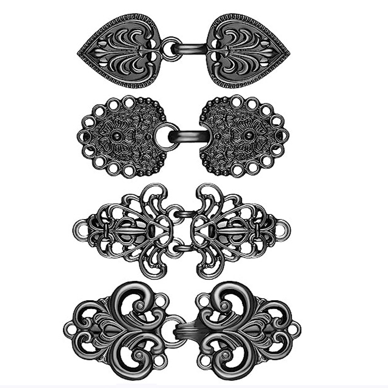 Vintage Brooch Pin - 4 Pieces Vintage Sweater Swirl Clip