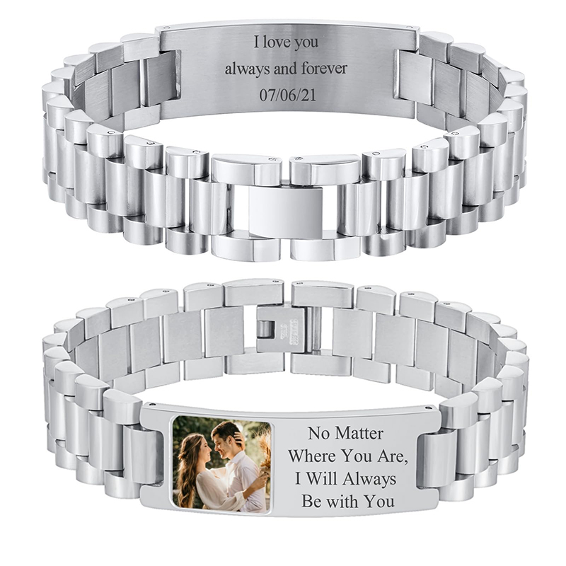Custom Picture Text Bracelet W - Jewelry Type Watches review and price