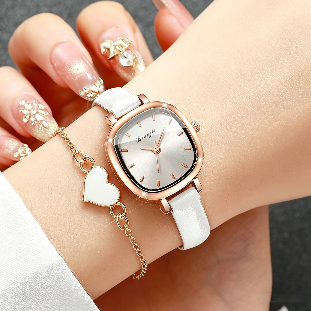 5PCS Fashion Square Dial Women - Fine Jewelry Watches Women review and price
