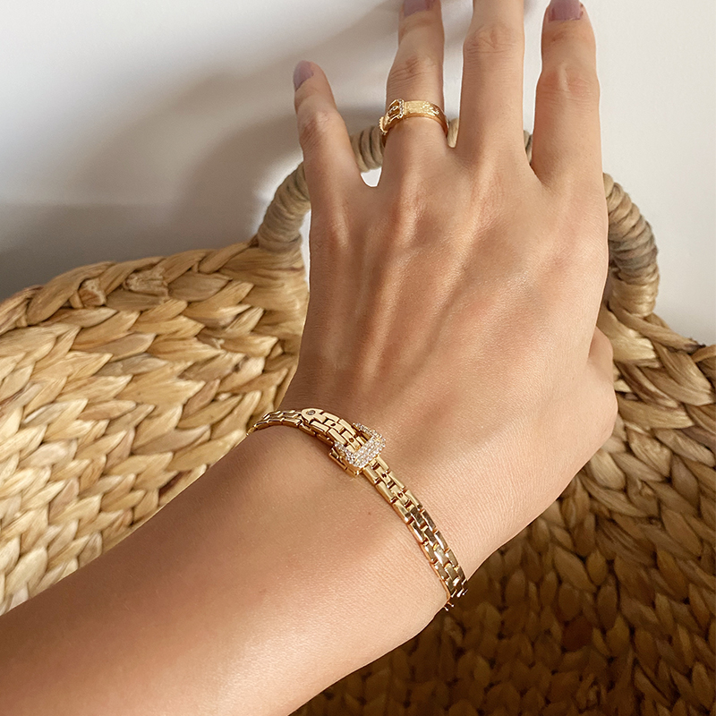 Brass With 18K Gold Watch Band - Fine Jewelry Watches Women review and price