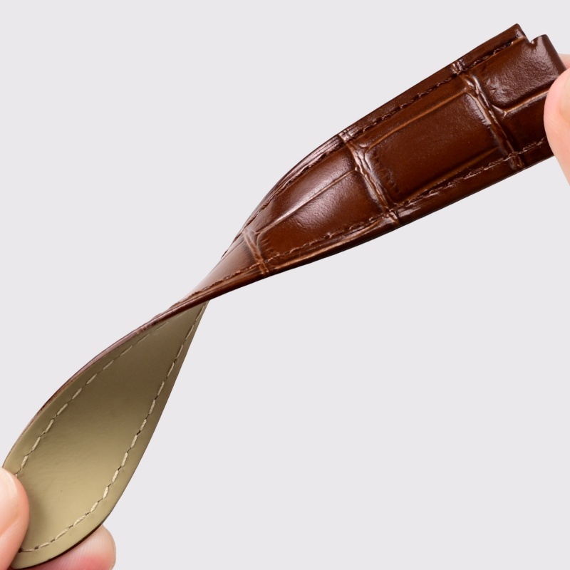 Leather Watch Strap Double Con - Cartier Watch Tank review and price
