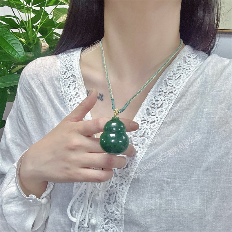 Natural Hetian Jade Gourd Pend - Jewelry & Watches Company review and price
