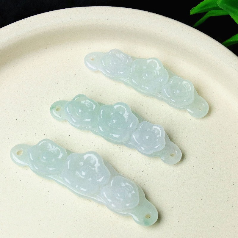 1pc Natural Jadeite Emerald Fl - Jewelry & Watches Company review and price