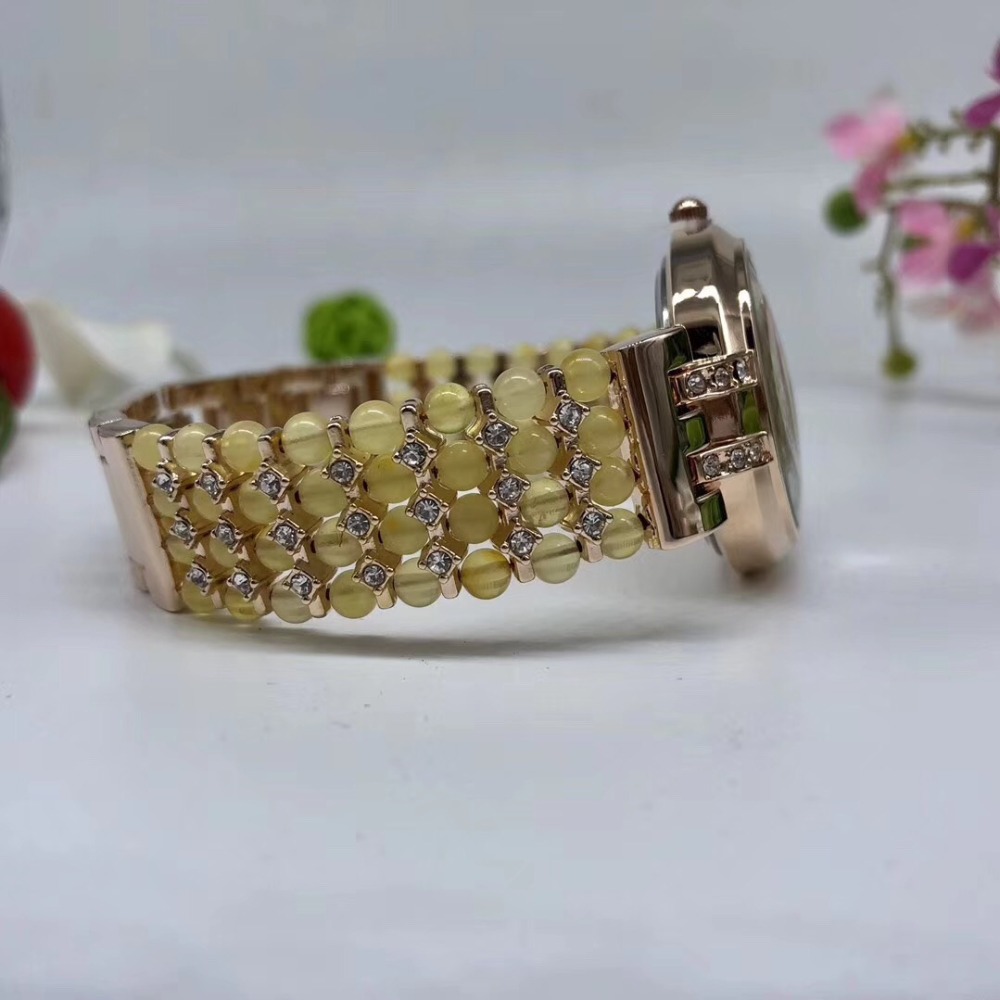 Natural Amber Stone Beads Brac - Fine Jewelry Watches Women review and price