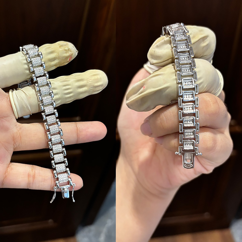 TEMGF Full Moissanite Bracelet - Fine Jewelry Watches Women review and price