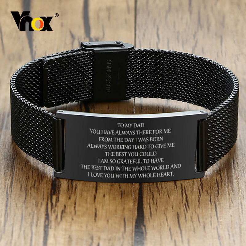 Vnox 20mm TO MY DAD Bracelets  - Jewelry Type Watches review and price