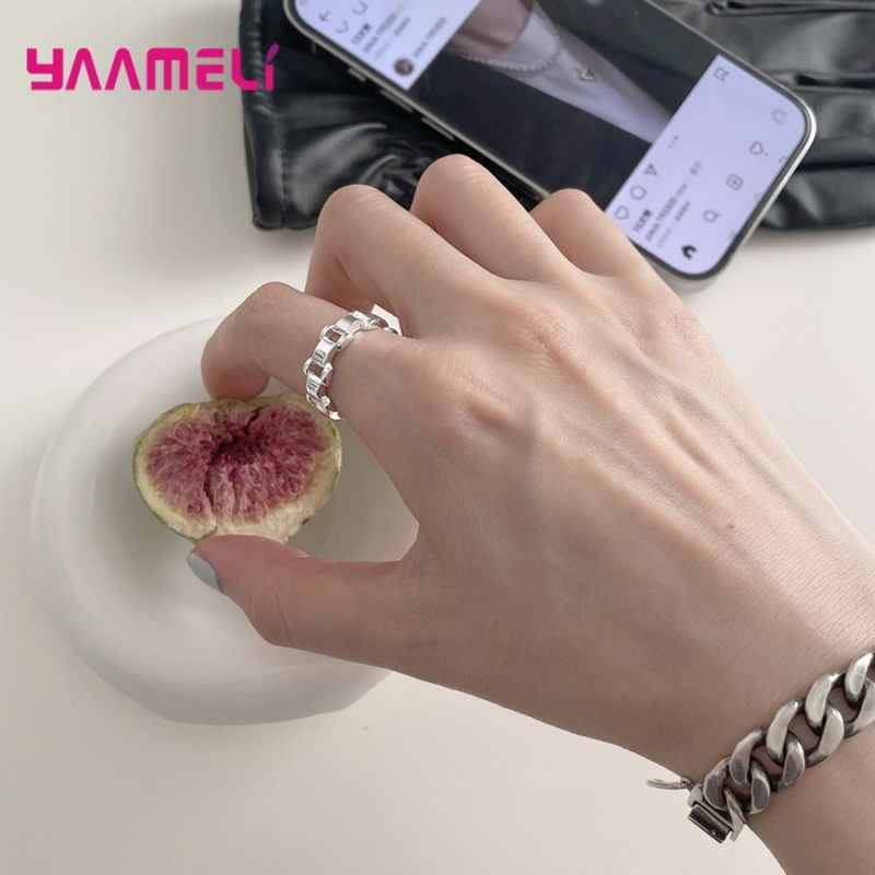 925 Silver  Watch Chain Rings  - Fine Jewelry Watches Women review and price