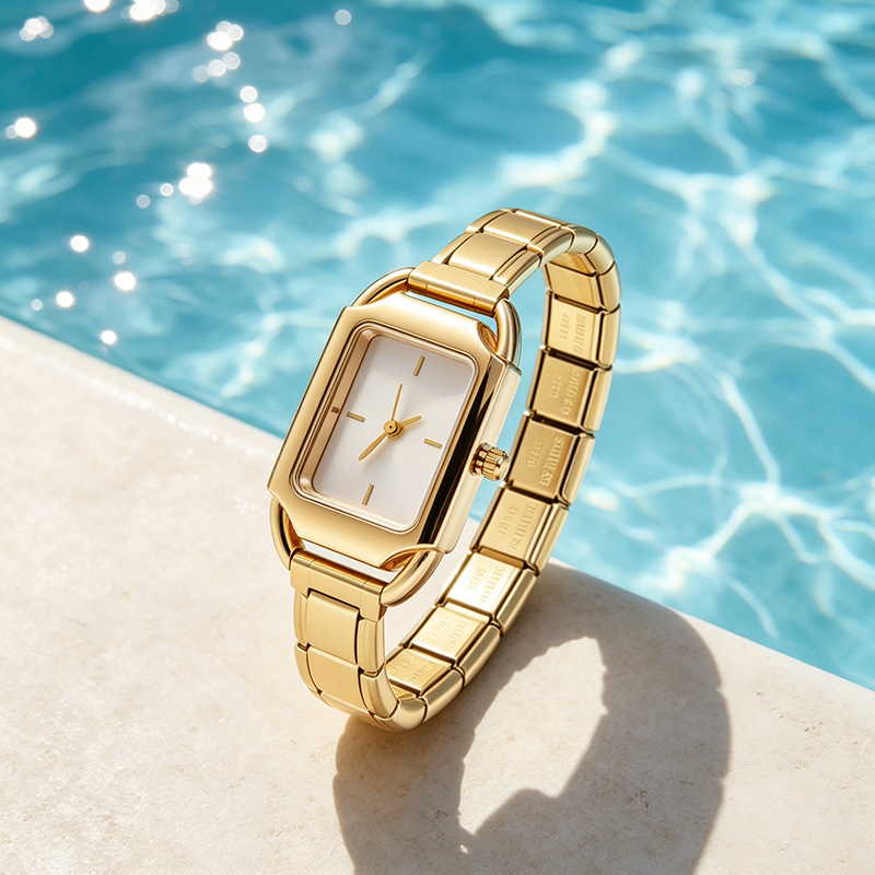 2026 Golden Square Watch Gift  - Jewelry Type Watches review and price