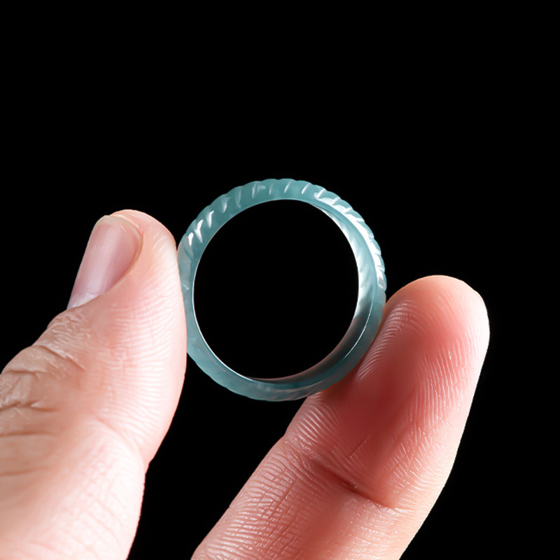 Blue Real Burmese Jadeite Ring - Jewelry & Watches Company review and price