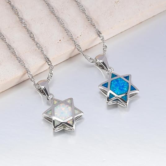 Star of David Opal Pendant Nec - Jewelry & Watches Company review and price