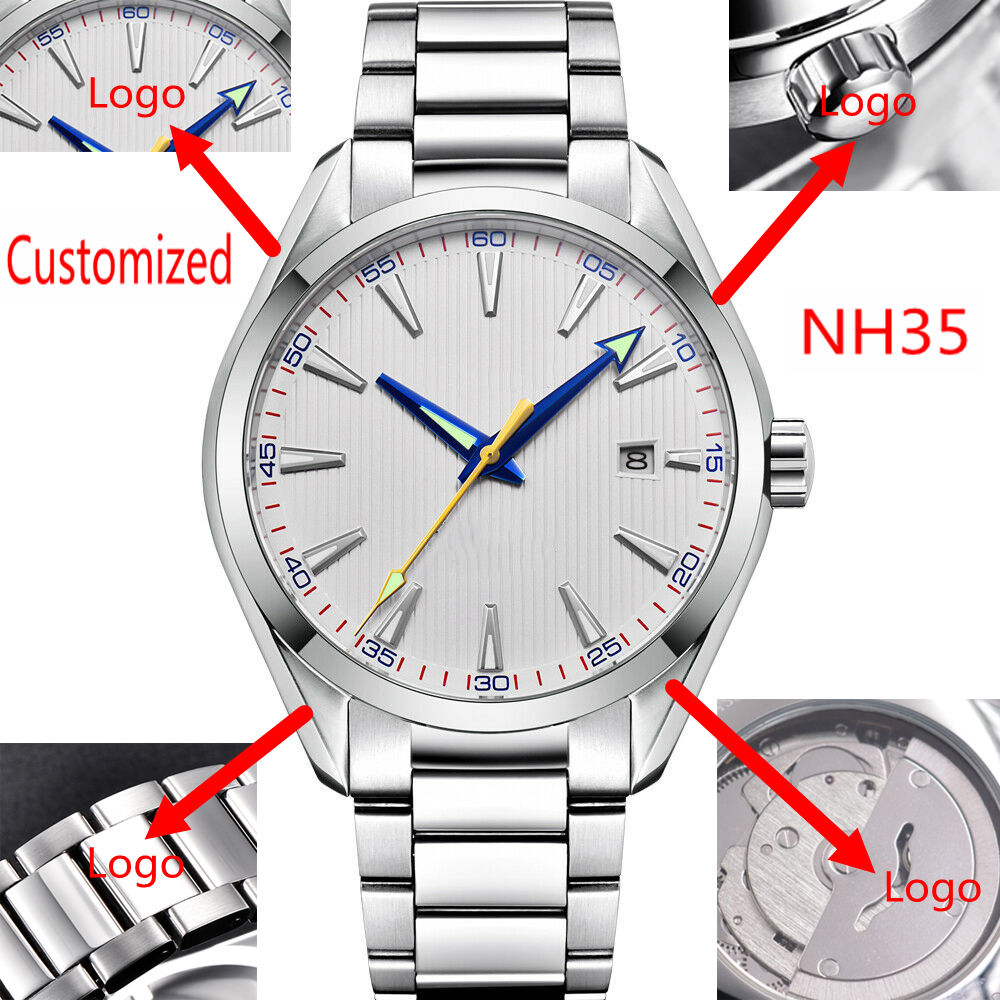 Custom Logo 41mm Men Miyota/NH - Jewelry And Watches review and price