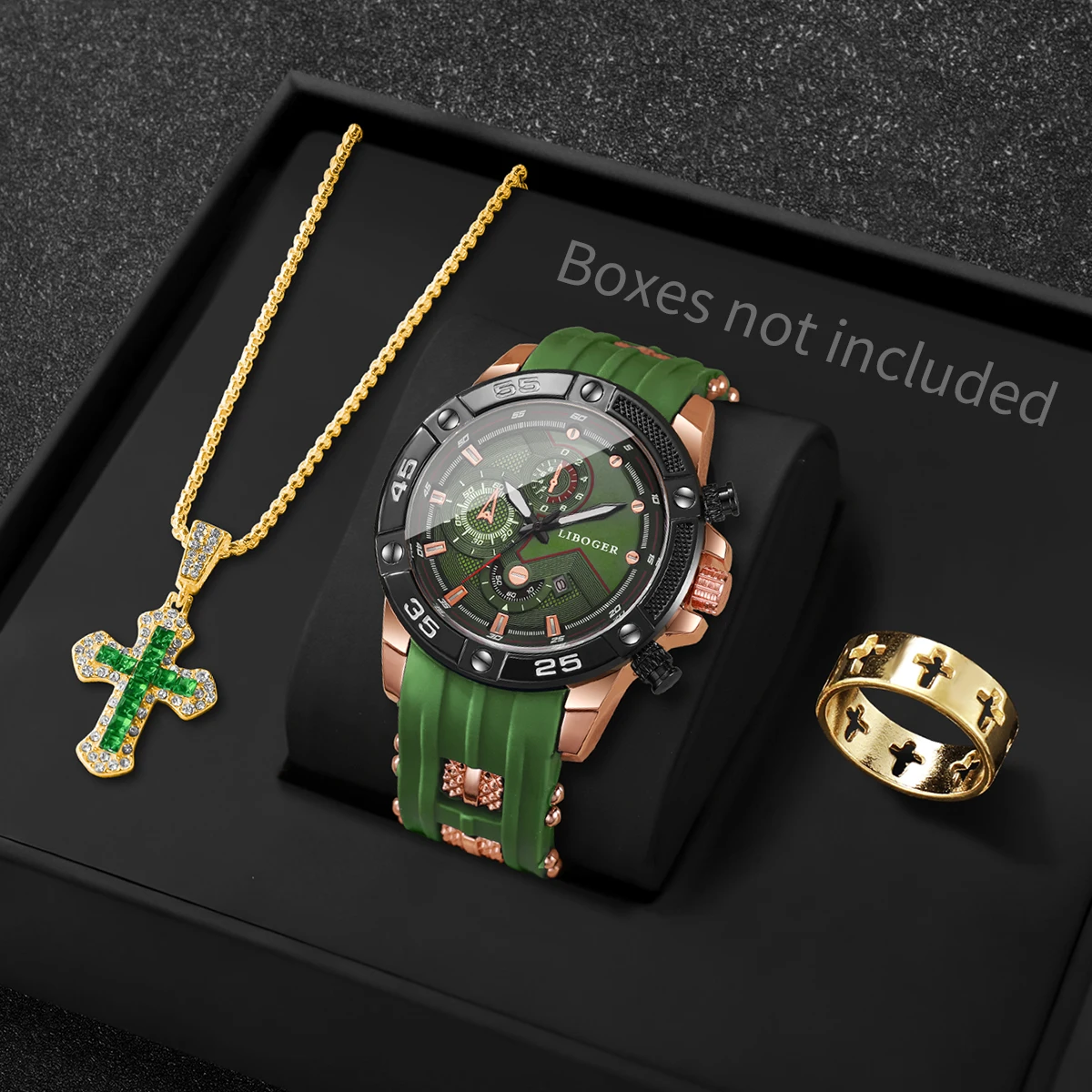 3PCS Fashion Male Sports Watch - Jewelry Type Watches review and price